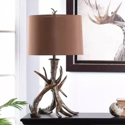 Kirklands Home Table Lamps|Faux Antler Table Lamp Brown