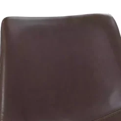 Kirklands Home Bar Stools & Counter Height Stools|Faux Leather Bar Stools, Set of 2 Brown