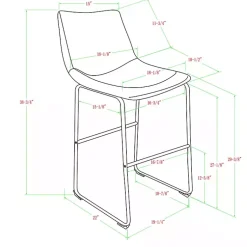Kirklands Home Bar Stools & Counter Height Stools|Faux Leather Bar Stools, Set of 2 Brown