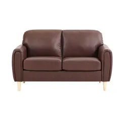 Kirklands Home Sofas & Loveseats|Faux Leather Lyon Loveseat Brown