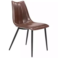 Kirklands Home Dining Chairs|Faux Leather Noreen Dining Chairs, Set of 2 Brown