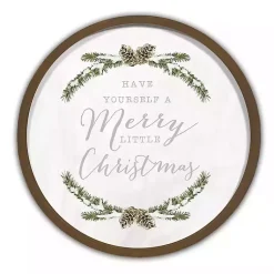 Sale Merry Little Christmas Round Wall Plaque Christmas Art & Wall Decor