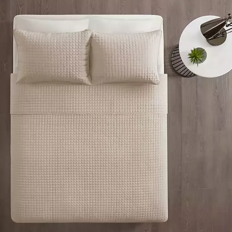 Kirklands Home Bedspreads & Coverlets|Nash 3-pc. Reversible Queen Coverlet Set Brown