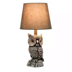 Kirklands Home Table Lamps|Brown Owl and Shade Table Lamp Green