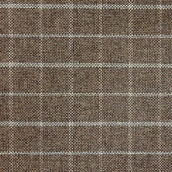 Kirklands Home Benches & Ottomans|Plaid Upholstered Square Storage Ottoman Brown