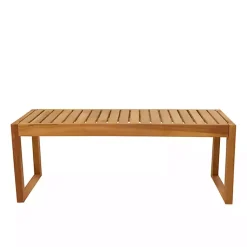 Kirklands Home Outdoor Tables|Teak Wood Slatted Outdoor Coffee Table Brown