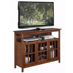 Kirklands Home Tv Stands & Media Consoles|Tiered Deluxe Cali Media Cabinet Brown