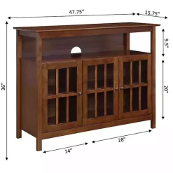 Kirklands Home Tv Stands & Media Consoles|Tiered Deluxe Cali Media Cabinet Brown