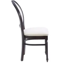 Kirklands Home Dining Chairs|Brown Upholstered Oval Dining Chairs, Set of 2 White