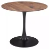 Kirklands Home Dining Tables|Brown Wood and Black Metal Bistro Dining Table