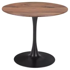 Kirklands Home Dining Tables|Brown Wood and Black Metal Bistro Dining Table
