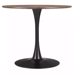 Kirklands Home Dining Tables|Brown Wood and Black Metal Bistro Dining Table
