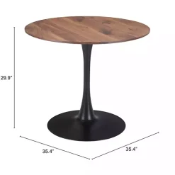 Kirklands Home Dining Tables|Brown Wood and Black Metal Bistro Dining Table