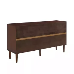 Kirklands Home Cabinets & Sideboards|Brown Wood and Gold 4-Door Cabinet