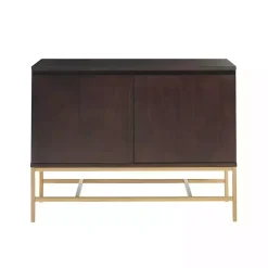Kirklands Home Tv Stands & Media Consoles|Wood and Gold Martha Stewart Cabinet Brown