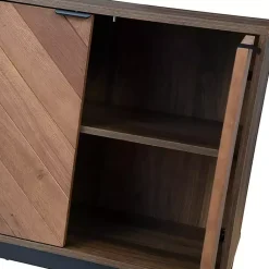 Kirklands Home Cabinets & Sideboards|Wood Chevron 4-Door Sideboard Brown