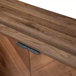 Kirklands Home Cabinets & Sideboards|Wood Chevron 4-Door Sideboard Brown