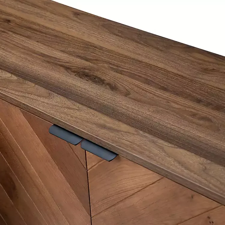 Kirklands Home Cabinets & Sideboards|Wood Chevron 4-Door Sideboard Brown
