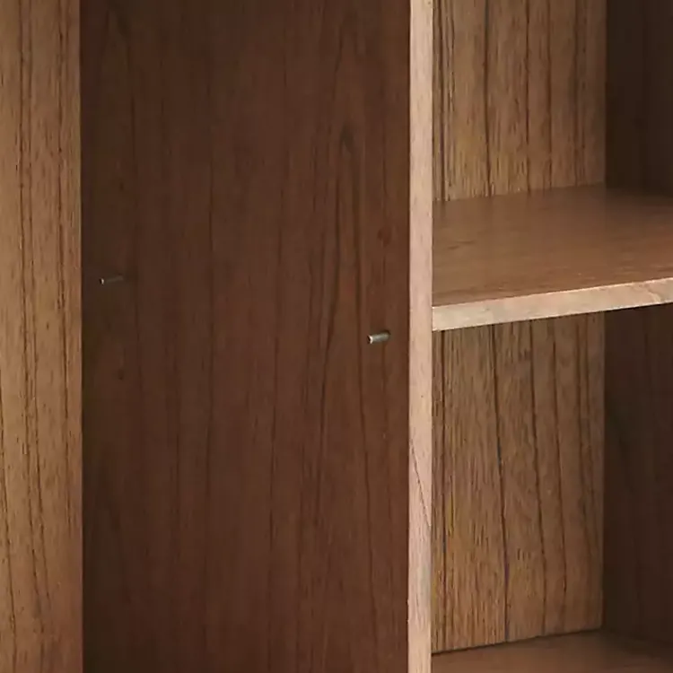 Kirklands Home Cabinets & Sideboards|Brown Wood Frame Metal Base 2-Door Cabinet