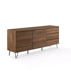 Kirklands Home Tv Stands & Media Consoles|Wood Hairpin Legs Media Cabinet Brown