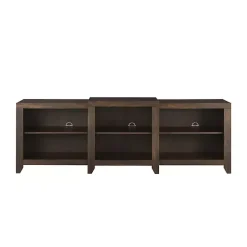 Kirklands Home Tv Stands & Media Consoles|Wood 6-Shelf Media Cabinet Brown