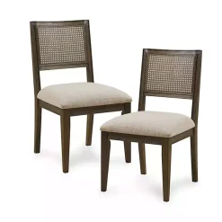 Kirklands Home Dining Chairs|Woven Back Dining Chairs, Set of 2 Brown