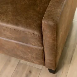 Kirklands Home Accent Chairs|Wyatt Faux Leather Recliner Brown