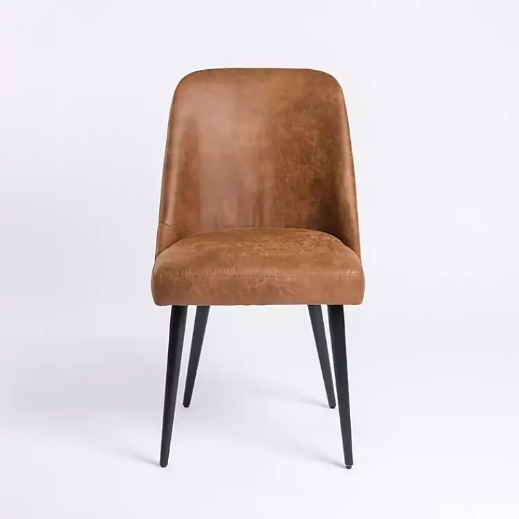 Kirklands Home Dining Chairs|Wyatt Faux Leather Dining Chair Brown