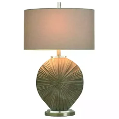 Kirklands Home Table Lamps|Brushed Brown Shell Table Lamp Gray