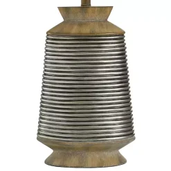 Kirklands Home Table Lamps|Brushed Gold Ribbed Table Lamp Ivory