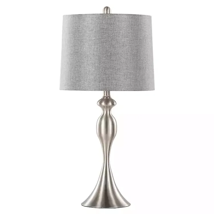 Kirklands Home Table Lamps|Brushed Nickel Ashley Table Lamps, Set of 2