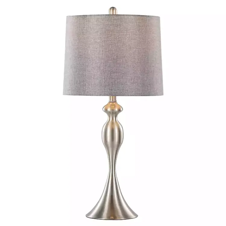 Kirklands Home Table Lamps|Brushed Nickel Ashley Table Lamps, Set of 2