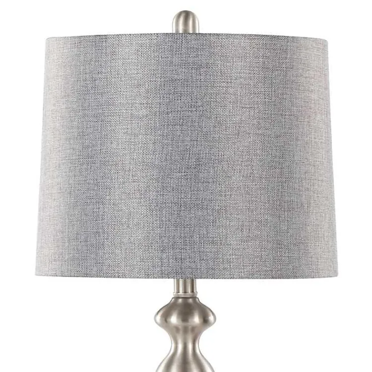 Kirklands Home Table Lamps|Brushed Nickel Ashley Table Lamps, Set of 2