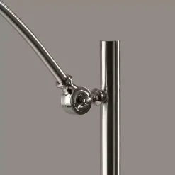 Kirklands Home Floor Lamps|Brushed Adjustable Arm Floor Lamp Silver