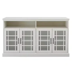 Kirklands Home Tv Stands & Media Consoles|Brushed Window Pane TV Stand White