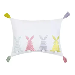 New Bunny Bums Tassel Easter Throw Pillow Pillows