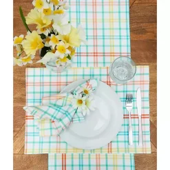 Sale Bunny Trail Plaid Table Runner Easter Decorations
