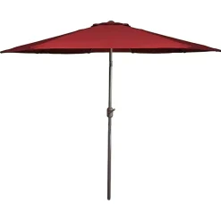 Kirklands Home Outdoor Accent Furniture|Burgundy Tilt Hand Crank Outdoor Umbrella