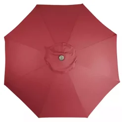 Kirklands Home Outdoor Accent Furniture|Burgundy Tilt Hand Crank Outdoor Umbrella