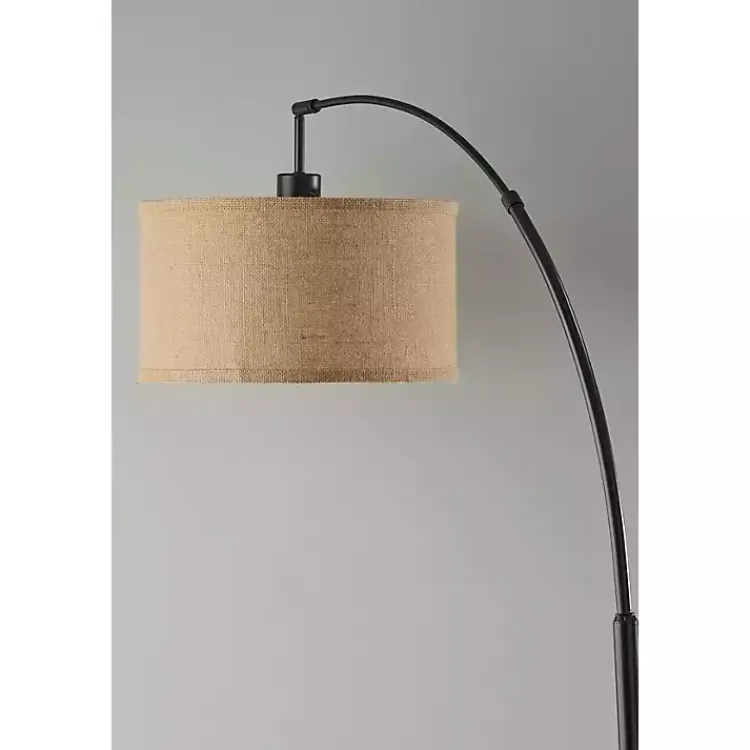 Kirklands Home Floor Lamps|Burlap Arc Floor Lamp Tan