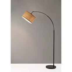 Kirklands Home Floor Lamps|Burlap Arc Floor Lamp Tan