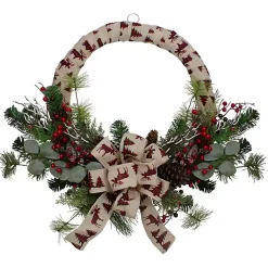 Best Burlap Buffalo Check Foliage Wreath Christmas Wreaths