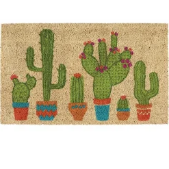 Kirklands Home Doormats|Cactus Family Coir Doormat