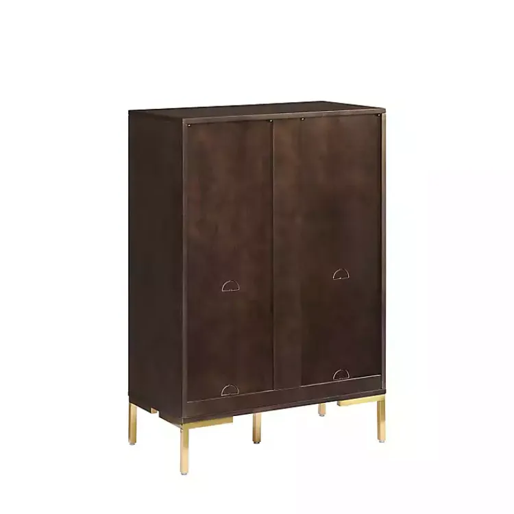 Kirklands Home Bookshelves|Cadence Gold Record Storage Bookcase