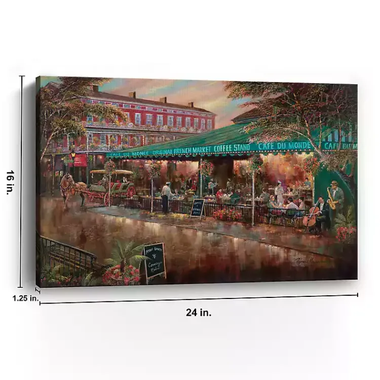 Online Café du Monde Canvas Art Print, 24x16 in. Mardi Gras Decorations