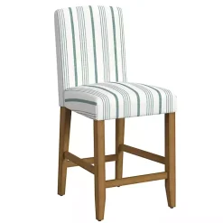 Kirklands Home Bar Stools & Counter Height Stools|Calypso Striped Upholstered Counter Stool