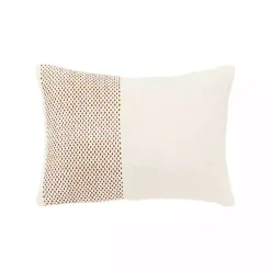 Sale Camel Dotted Colorblock Throw Pillow Pillows