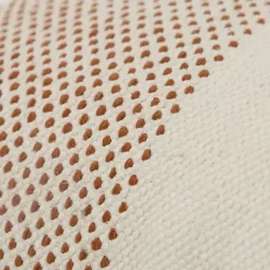 Sale Camel Dotted Colorblock Throw Pillow Pillows