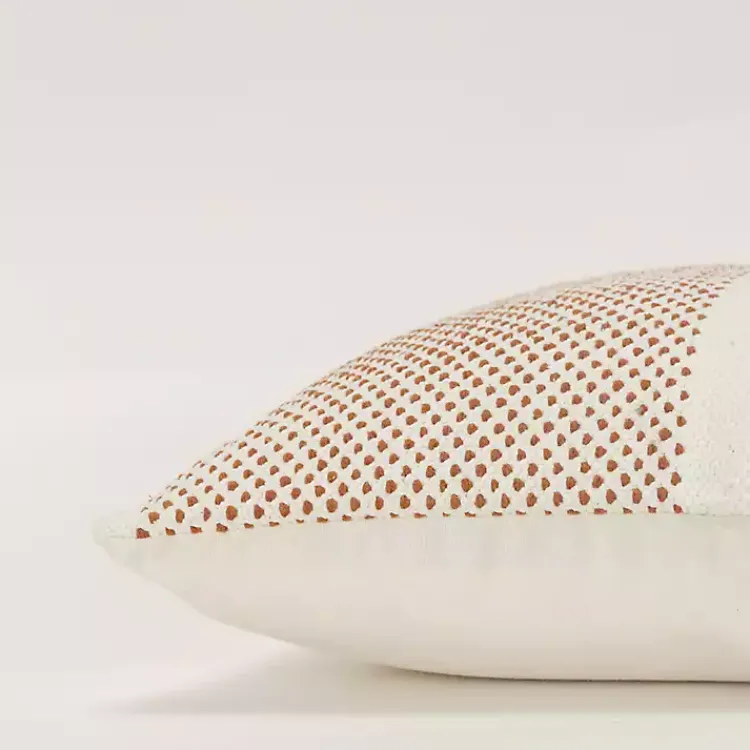 Sale Camel Dotted Colorblock Throw Pillow Pillows