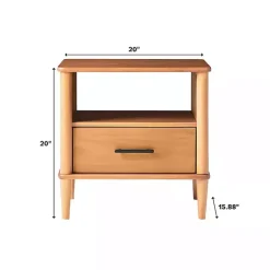 Kirklands Home Nightstands|Caramel Wood Cubby Nightstand Brown